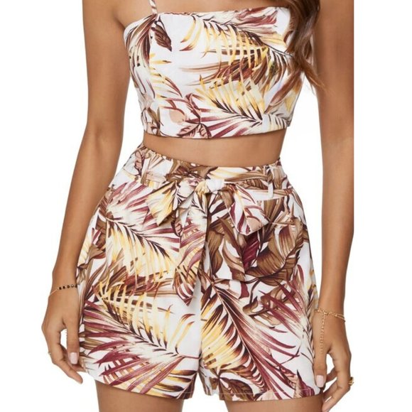 WEIYAN Tops - WEIYAN cami crop top and short set Two pc outfit